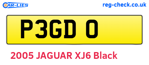 P3GDO are the vehicle registration plates.
