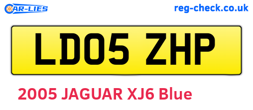 LD05ZHP are the vehicle registration plates.