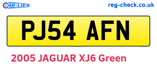 PJ54AFN are the vehicle registration plates.