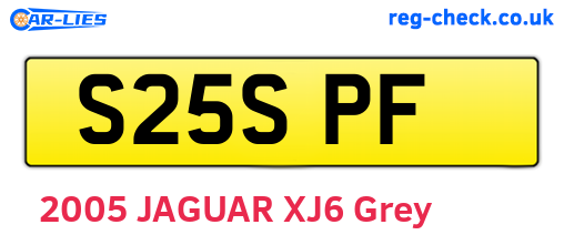 S25SPF are the vehicle registration plates.