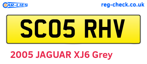 SC05RHV are the vehicle registration plates.