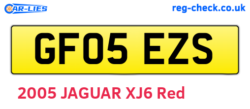 GF05EZS are the vehicle registration plates.