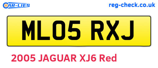 ML05RXJ are the vehicle registration plates.