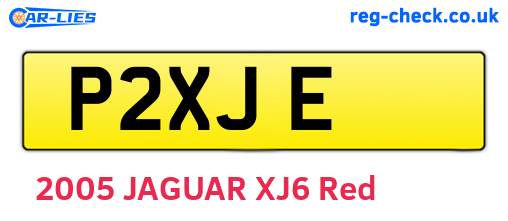 P2XJE are the vehicle registration plates.