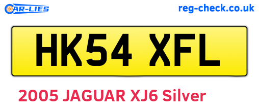 HK54XFL are the vehicle registration plates.