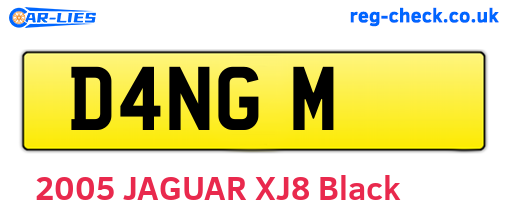 D4NGM are the vehicle registration plates.