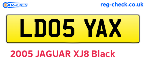 LD05YAX are the vehicle registration plates.