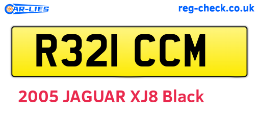 R321CCM are the vehicle registration plates.