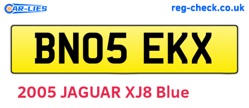 BN05EKX are the vehicle registration plates.