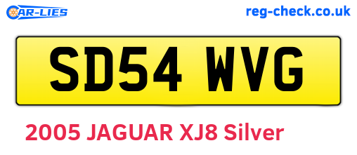 SD54WVG are the vehicle registration plates.