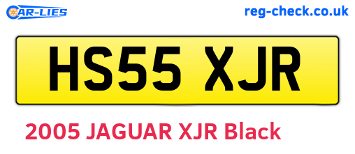 HS55XJR are the vehicle registration plates.