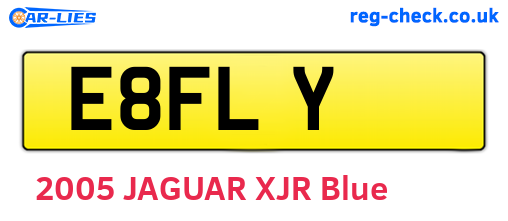 E8FLY are the vehicle registration plates.