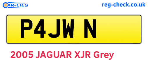 P4JWN are the vehicle registration plates.