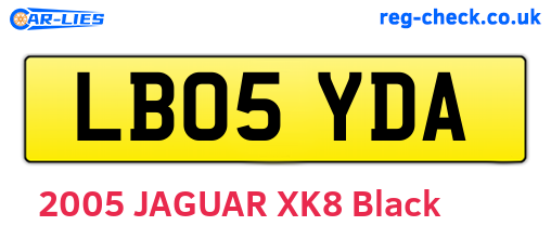 LB05YDA are the vehicle registration plates.
