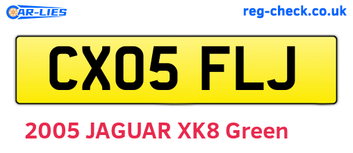 CX05FLJ are the vehicle registration plates.