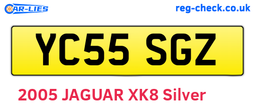YC55SGZ are the vehicle registration plates.