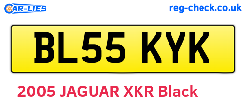 BL55KYK are the vehicle registration plates.