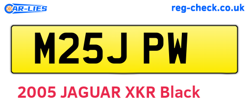 M25JPW are the vehicle registration plates.