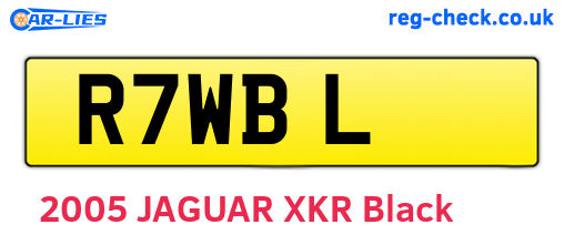 R7WBL are the vehicle registration plates.