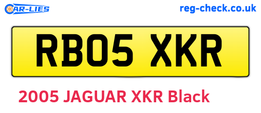 RB05XKR are the vehicle registration plates.