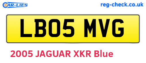 LB05MVG are the vehicle registration plates.