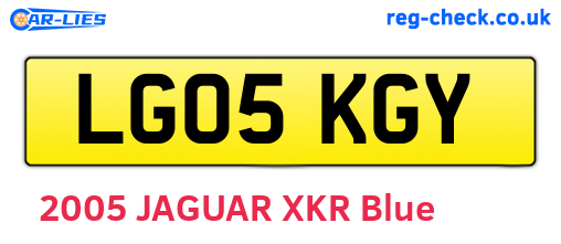 LG05KGY are the vehicle registration plates.