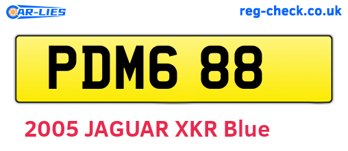 PDM688 are the vehicle registration plates.