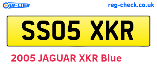 SS05XKR are the vehicle registration plates.