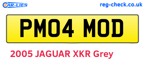 PM04MOD are the vehicle registration plates.