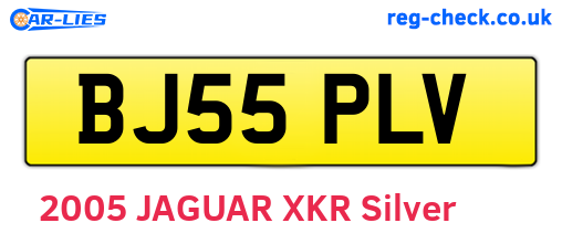 BJ55PLV are the vehicle registration plates.