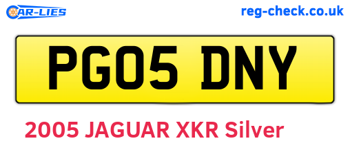 PG05DNY are the vehicle registration plates.