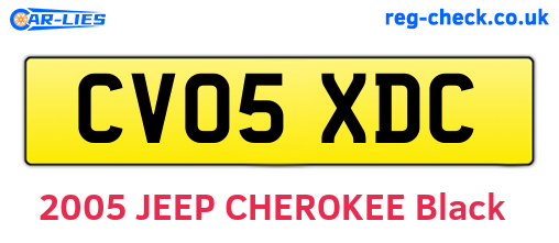 CV05XDC are the vehicle registration plates.