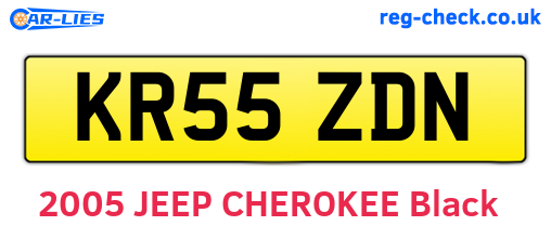 KR55ZDN are the vehicle registration plates.