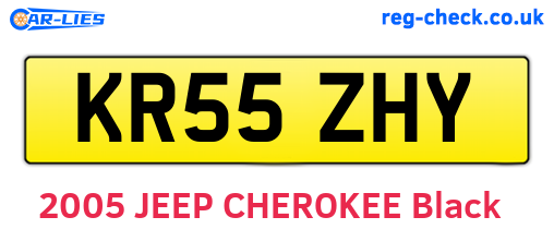 KR55ZHY are the vehicle registration plates.