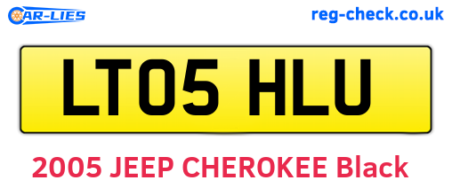 LT05HLU are the vehicle registration plates.