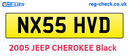 NX55HVD are the vehicle registration plates.