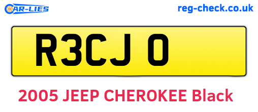 R3CJO are the vehicle registration plates.