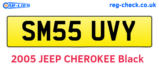 SM55UVY are the vehicle registration plates.