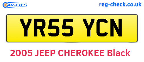 YR55YCN are the vehicle registration plates.