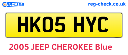 HK05HYC are the vehicle registration plates.
