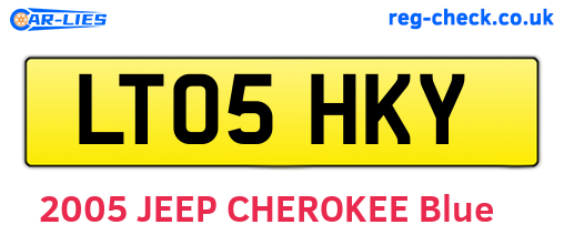 LT05HKY are the vehicle registration plates.