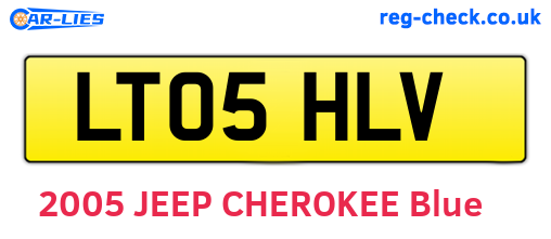 LT05HLV are the vehicle registration plates.