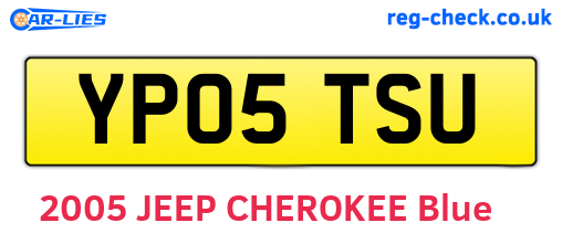 YP05TSU are the vehicle registration plates.