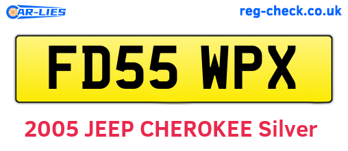 FD55WPX are the vehicle registration plates.
