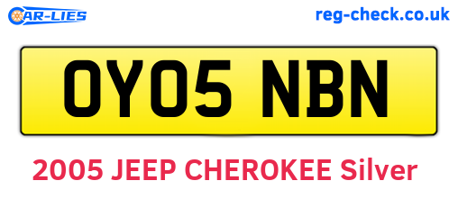OY05NBN are the vehicle registration plates.