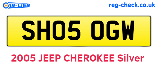 SH05OGW are the vehicle registration plates.