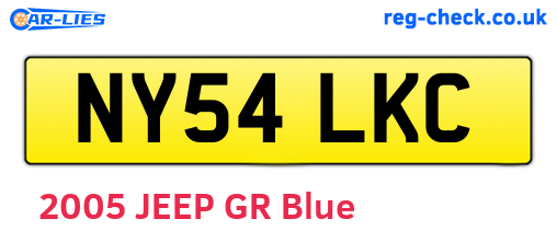 NY54LKC are the vehicle registration plates.