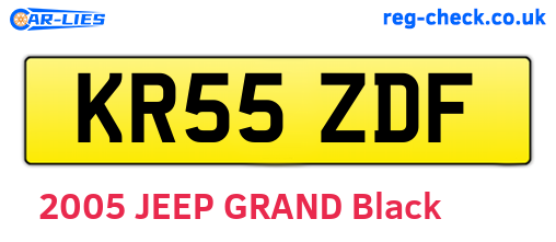 KR55ZDF are the vehicle registration plates.