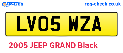 LV05WZA are the vehicle registration plates.