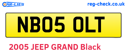 NB05OLT are the vehicle registration plates.
